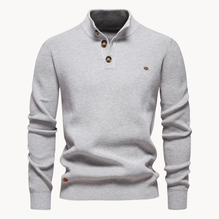 ASHTON™  | Button Mockneck Sweater