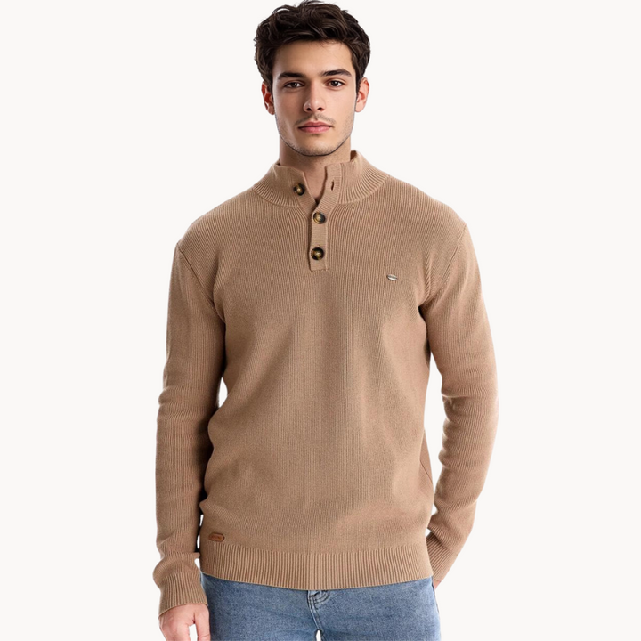 ASHTON™  | Button Mockneck Sweater