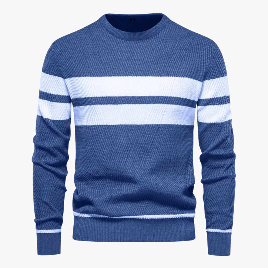 ZANDER™ | Field Stripe Cotton Crewneck