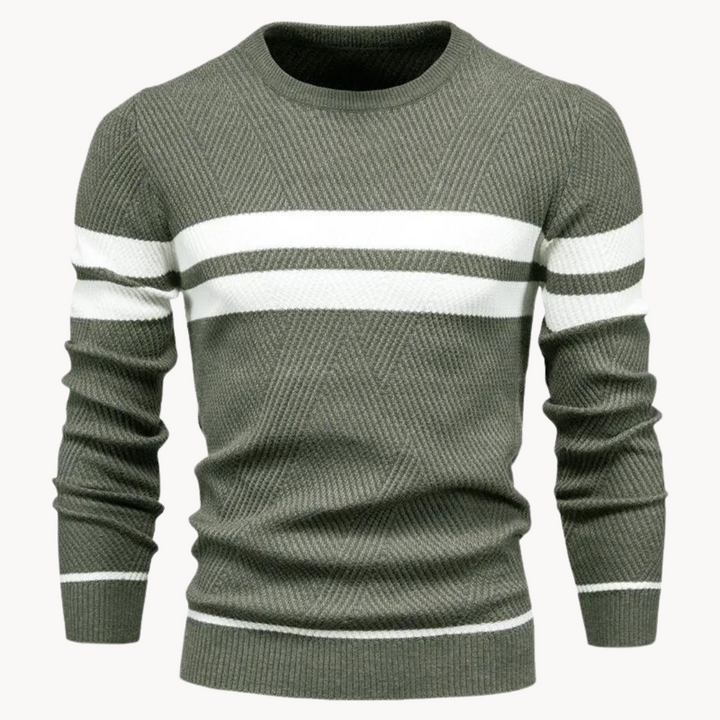 ZANDER™ | Field Stripe Cotton Crewneck