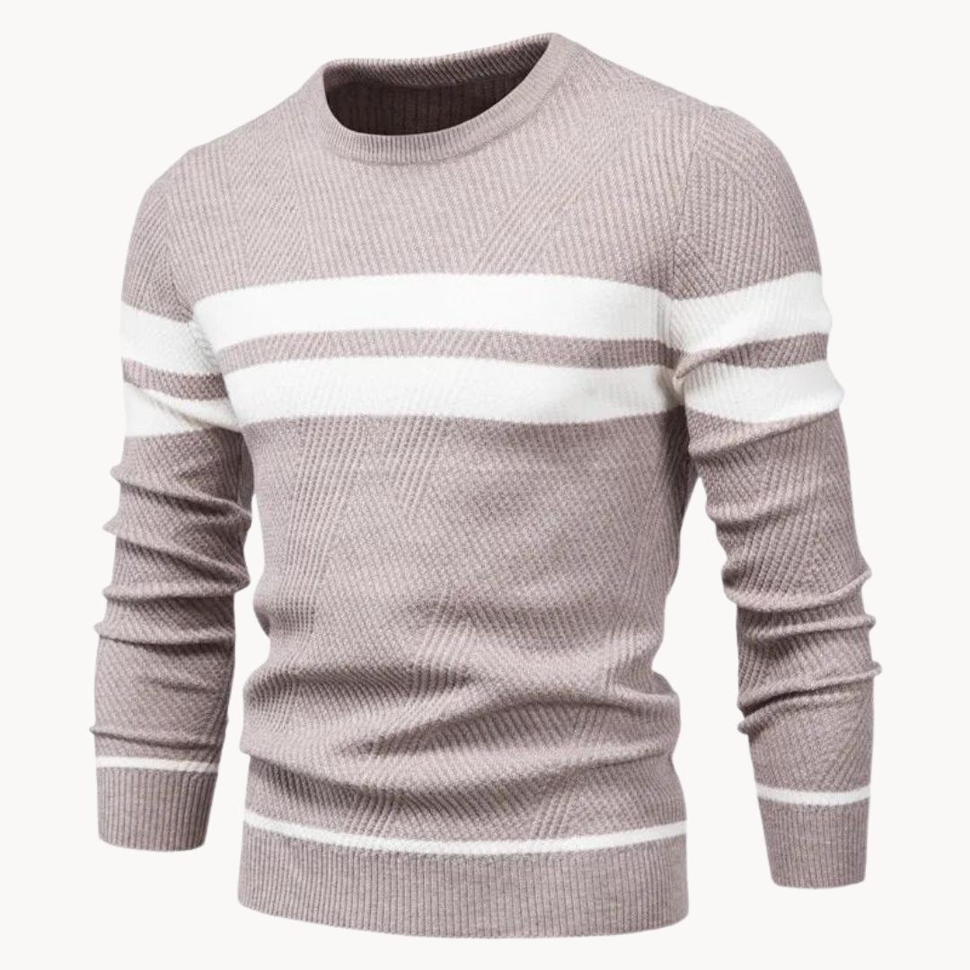 ZANDER™ | Field Stripe Cotton Crewneck