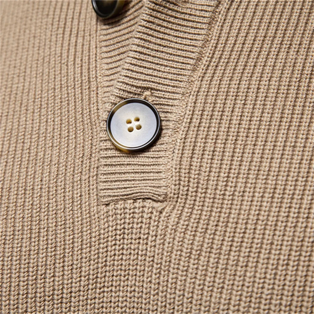 ASHTON™  | Button Mockneck Sweater